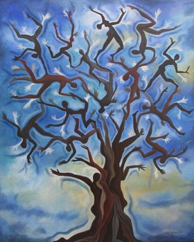  “Árbol No. 4”,2015, Acrílico sobre tela, 100 x 80 cm 