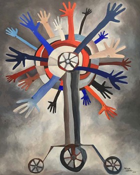  “Árbol no. 17”, 2018, Acrílico sobre tela, 100 x 80 cm 