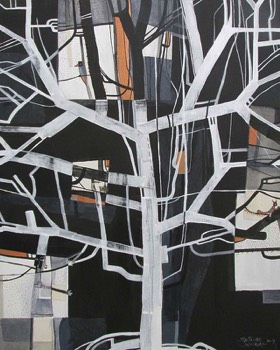  “Árbol no. 19”, 2019, Acrílico sobre tela, 100 x 80 cm 